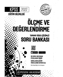 2022 KPSS Eğitim Bilimleri ÖLÇME VE DEĞERLENDİRME SORU BANKASI
