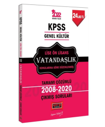 LİSE-ÖNLİSANS VATANDAŞLIK BİLGİSİ ÇÖZÜMLÜ ÇIKMIŞ SORULAR 2008-2020