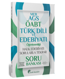 ÖABT MEB-AGS Türk Dili ve Edebiyatı Halk Edebiyatı Sorularla Tekrar Soru Bankası Çözümlü Özdil Akademi Yayınları