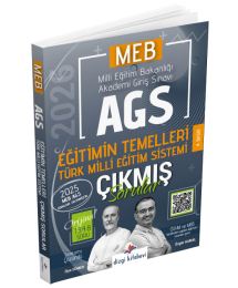 2026 MEB-AGS Eğitimin Temelleri ve Türk Milli Eğitim Sistemi Çıkmış Sorular Çözümlü Dizgi Kitap