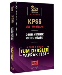 KPSS Lise Ön Lisans GY GK 5 Ders 1 Kitap Tüm Dersler Yaprak Test